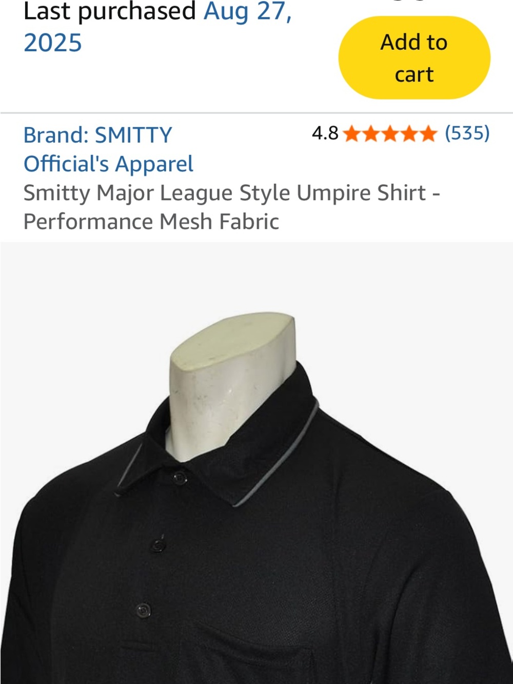 Smitty Baseball Umpire Shirt Bundle! NWT - Picture 3 of 7